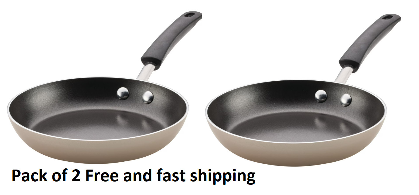 Farberware Easy Clean 8 Inch Nonstick Frying Pan / Skillet, Dishwasher Safe, 2PK