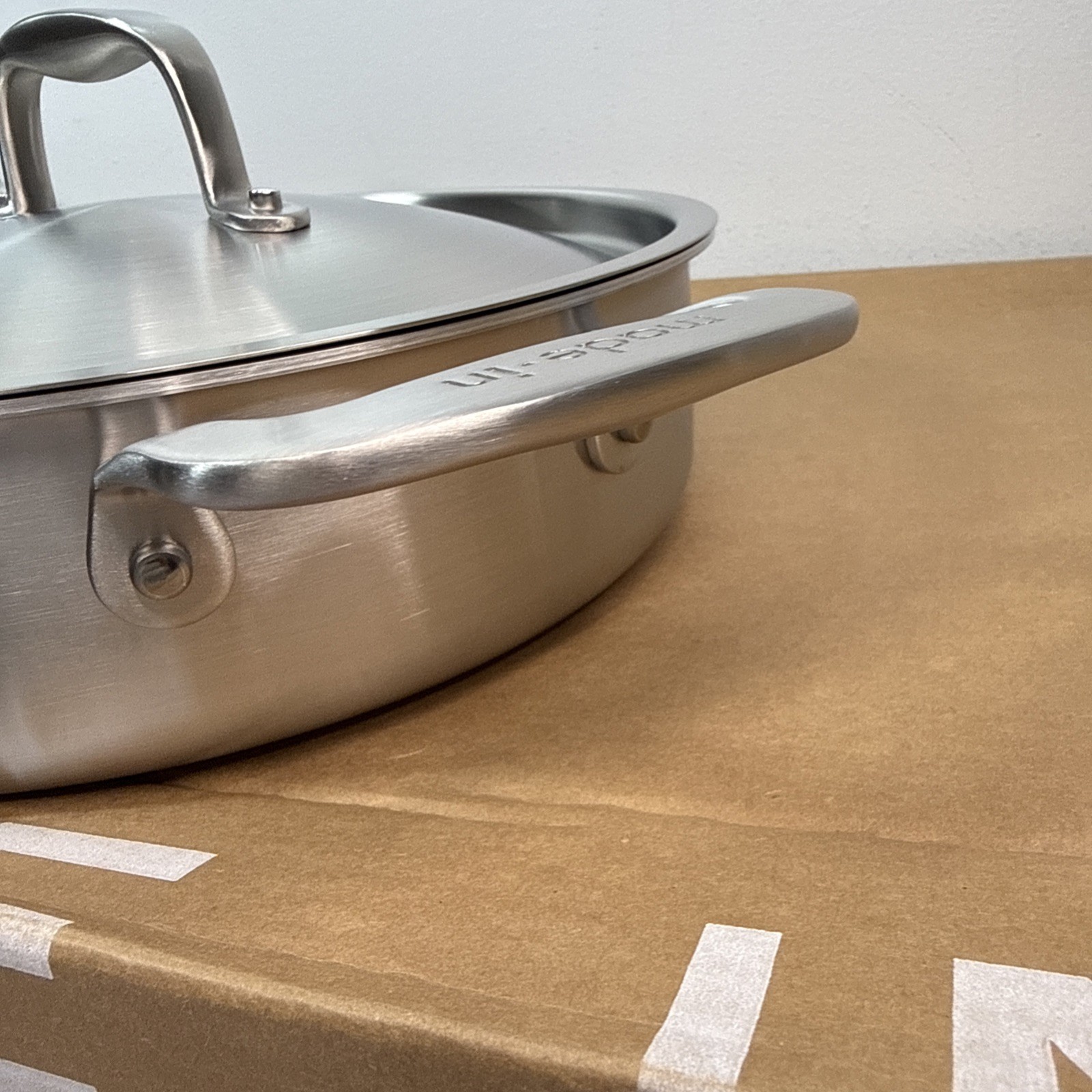 Made In 3.5 Quart Stainless Steel Saute Pan with Lid – All 5 Ply Clad NEW