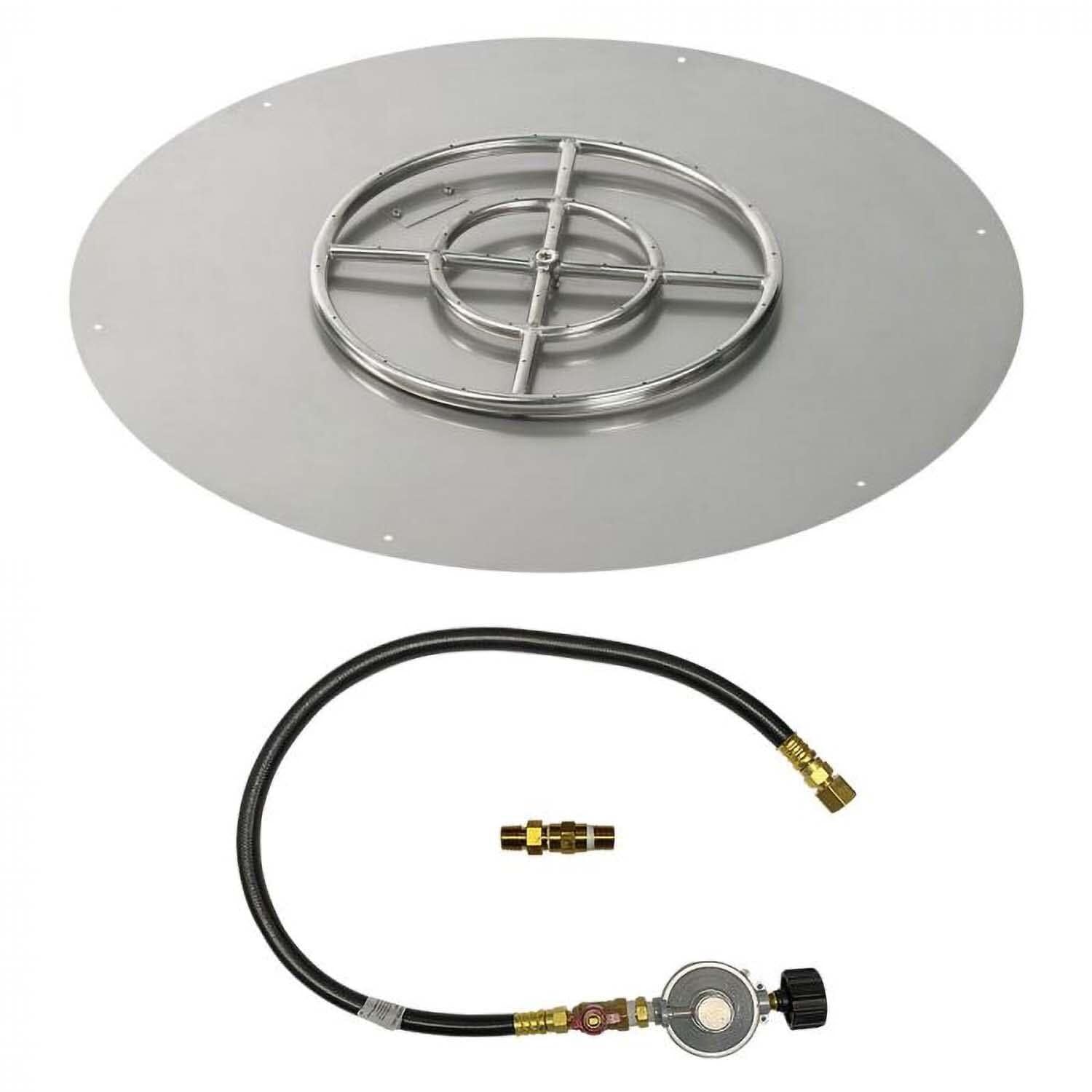 BBQGuys Signature 30 Inch Stainless Steel Round Flat PanMatch Light Kit18 Inch