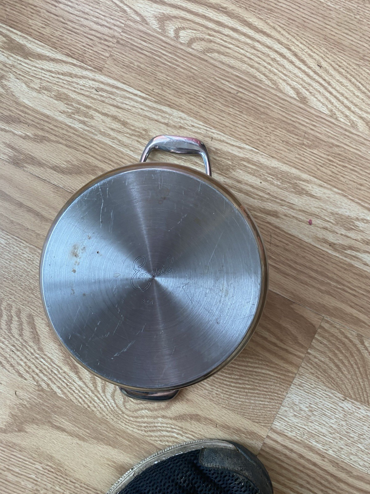 Emeril 3 Qt Saucepan Stock Pot Copper Core Stainless Steel Pot No Lid