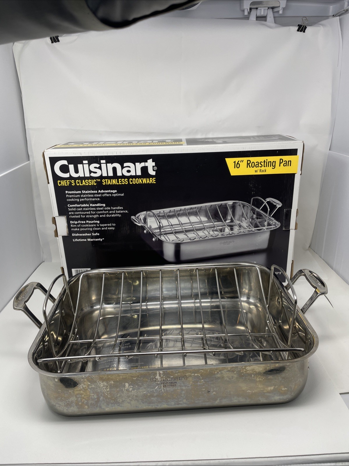 Cuisinart Chef’s Classic Stainless Cookware 16″ Rectangular Roaster Rack