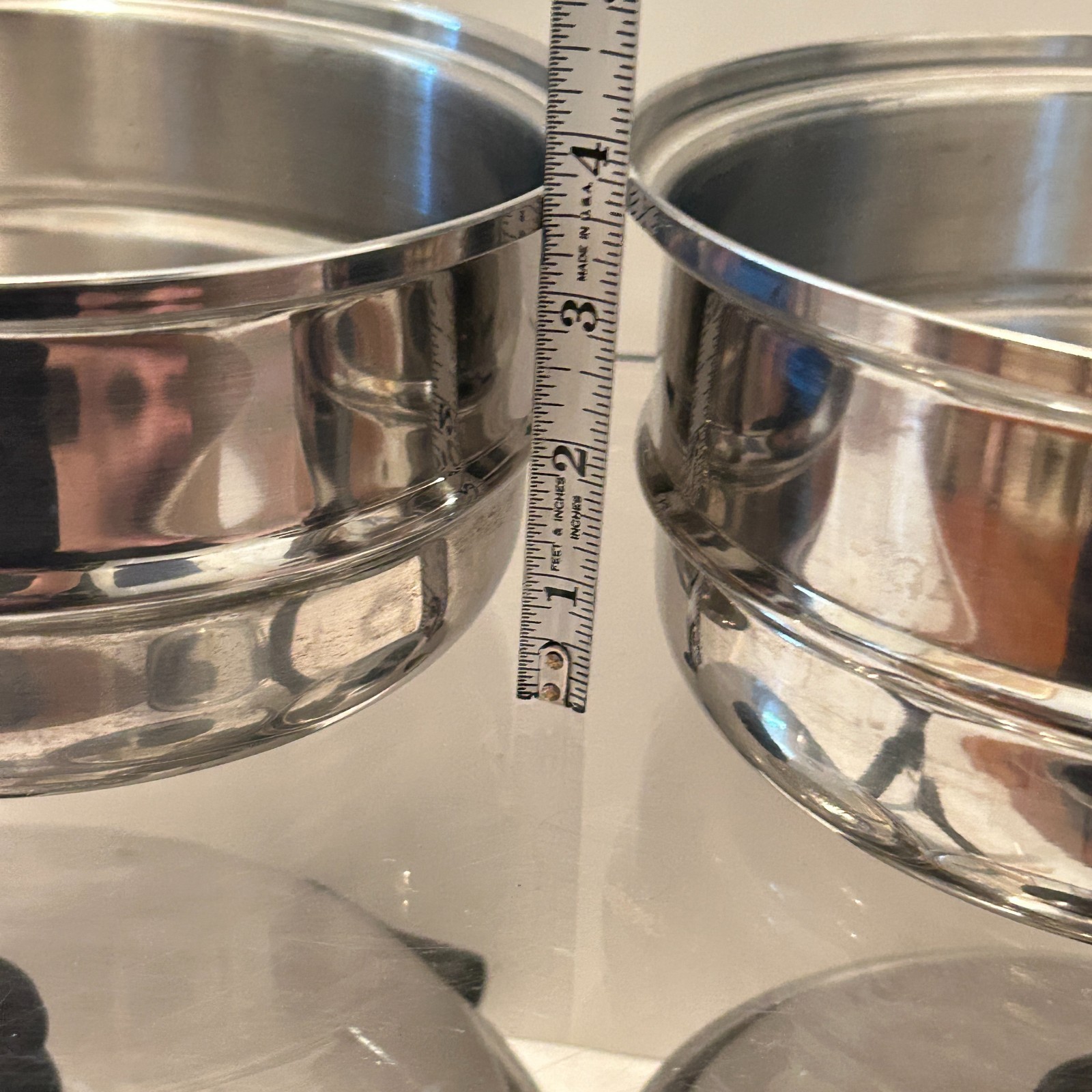 12 Piece Saladmaster Pots & Pans Lot Tri-Clad Stainless Vapo Lids Egg Poacher