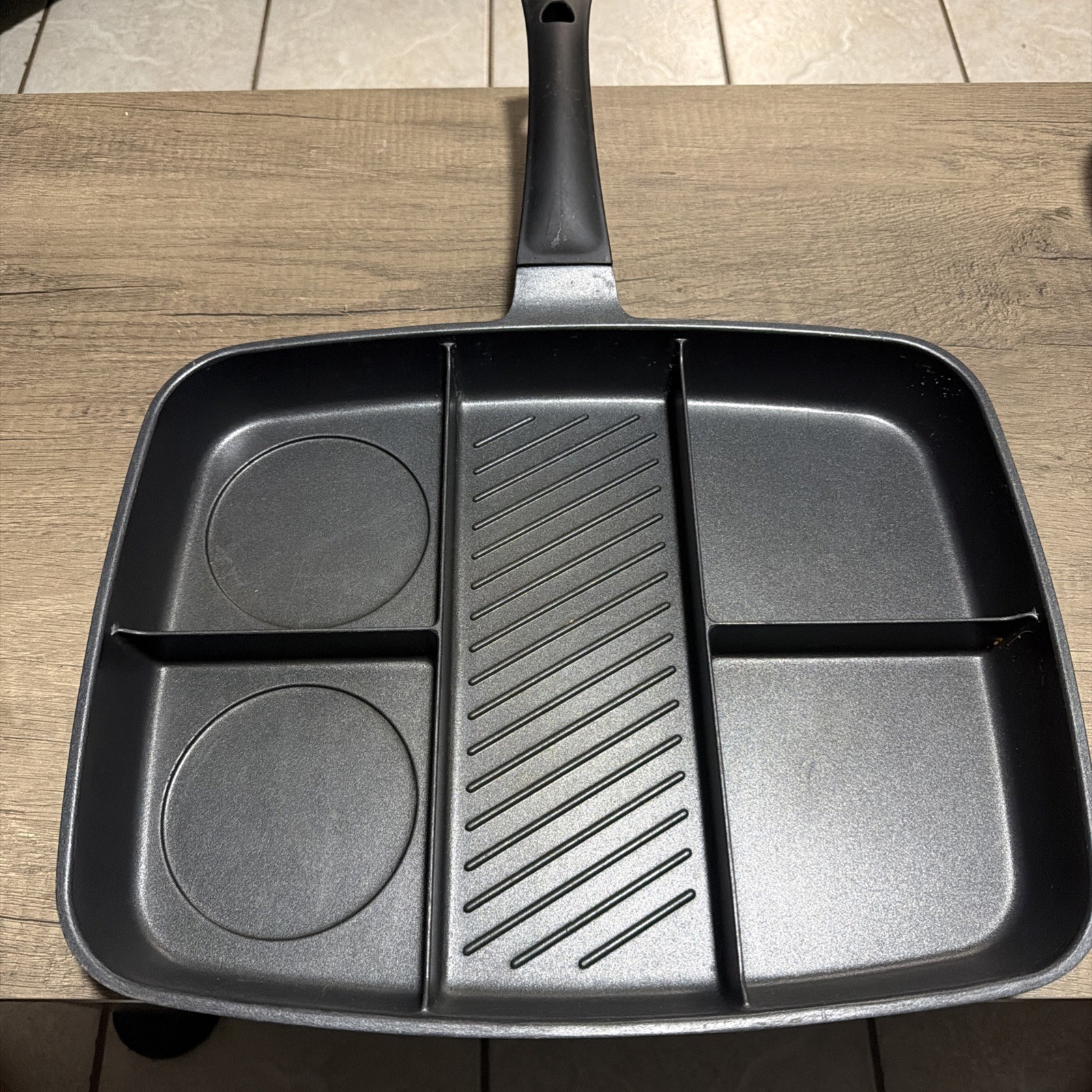 Tramontina 5-in-1 multi-section grill pan. All In One Cooking!