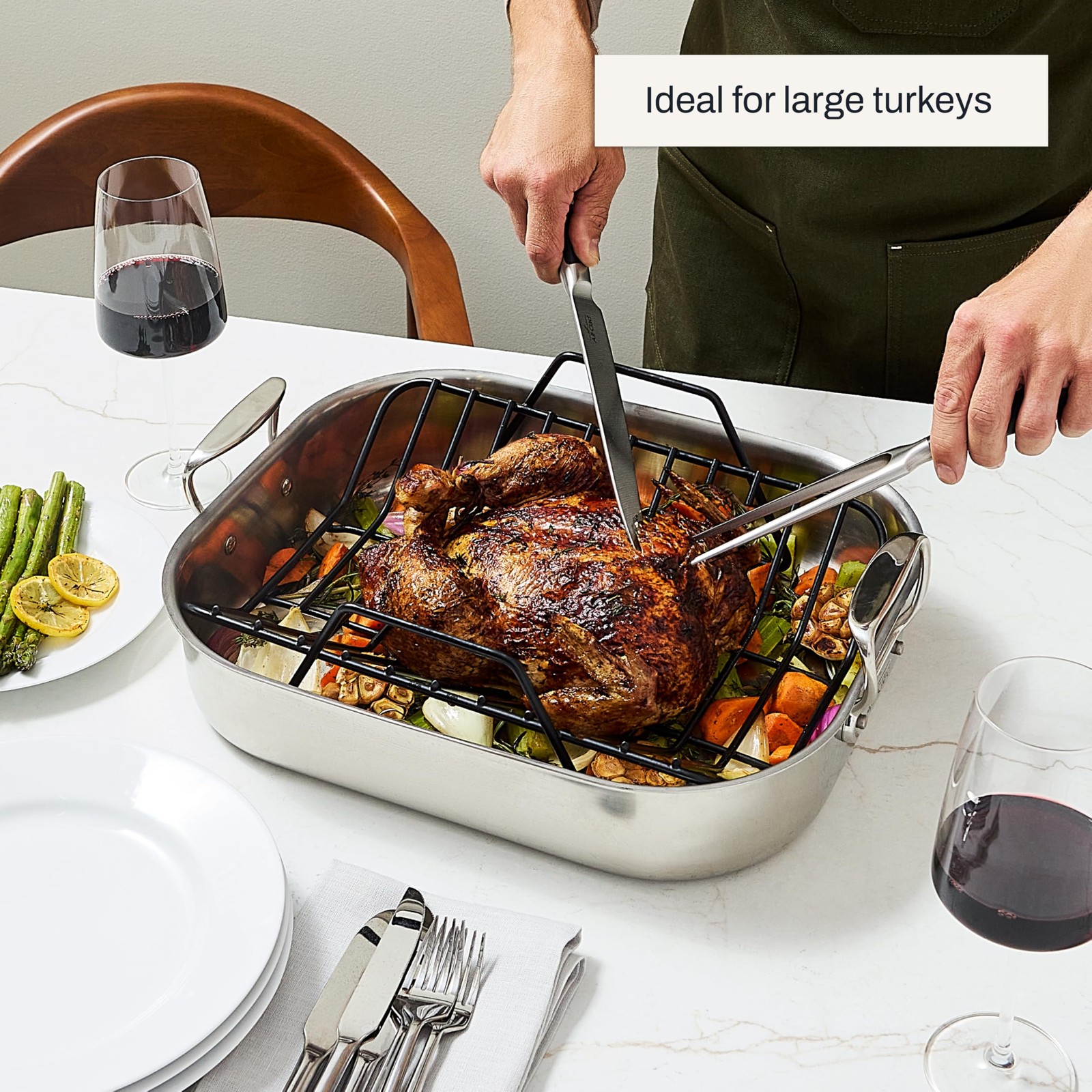 Specialty Stainless Steel Roaster and 16×13 in,