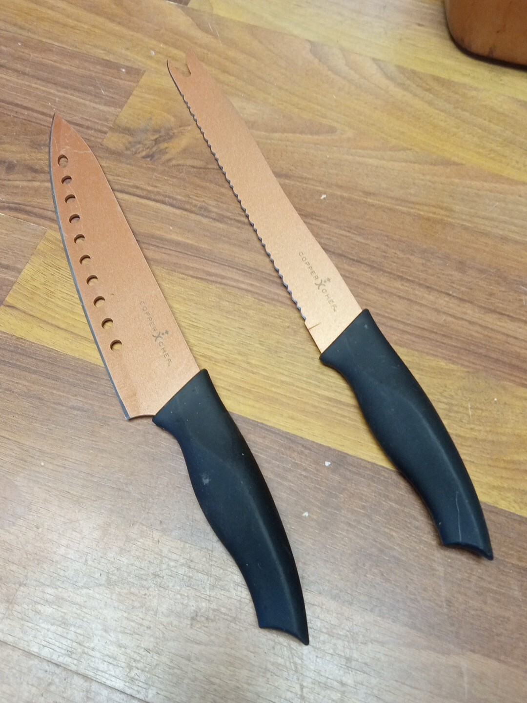 Copper Chef 2 Square 9.5″ Fry Pans, 1 Lid, Cookbook, 2 Knives, Fry Basket LOT