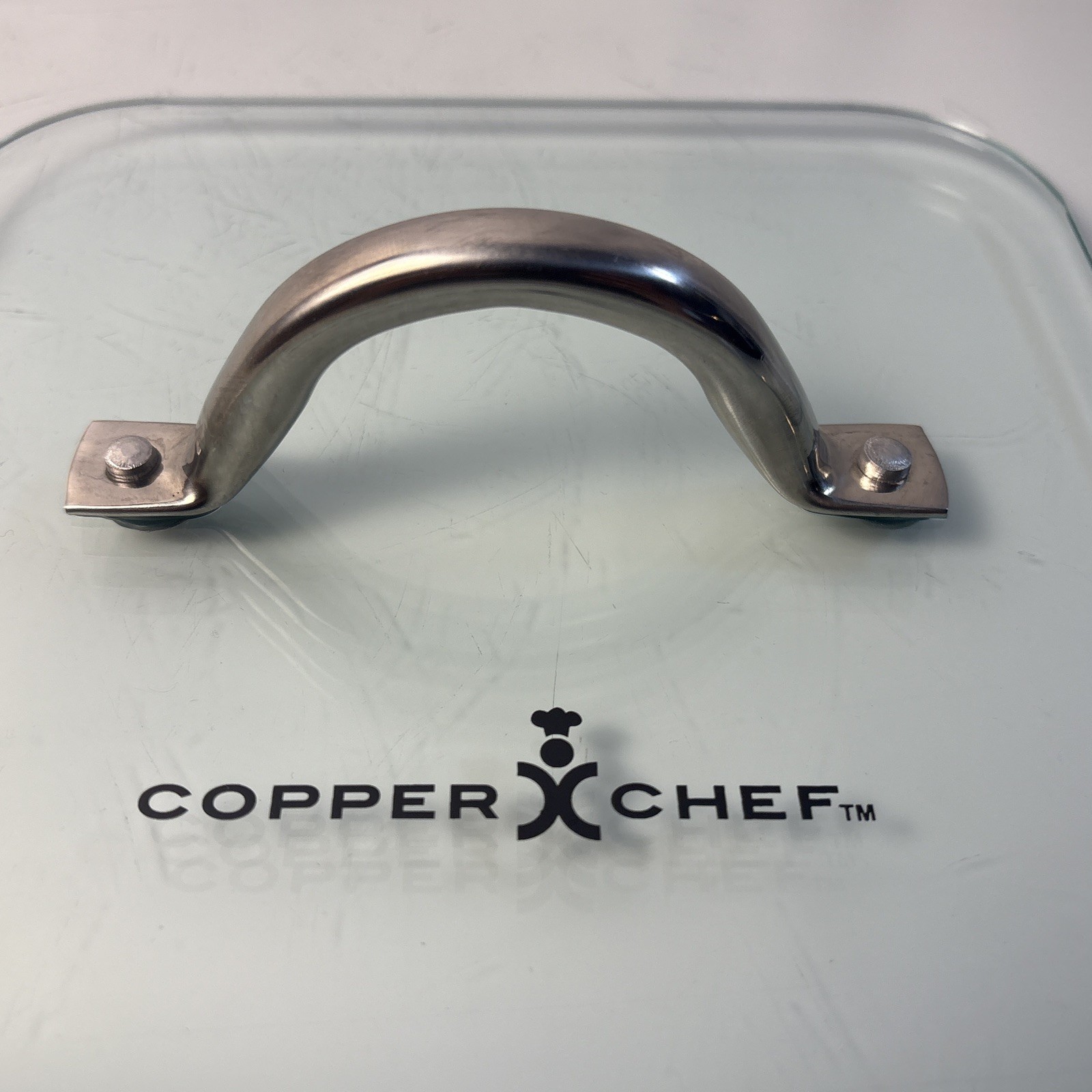 Copper Chef Glass Square Press Weight 8×8 Bacon Burger Steak Grill Press Lid