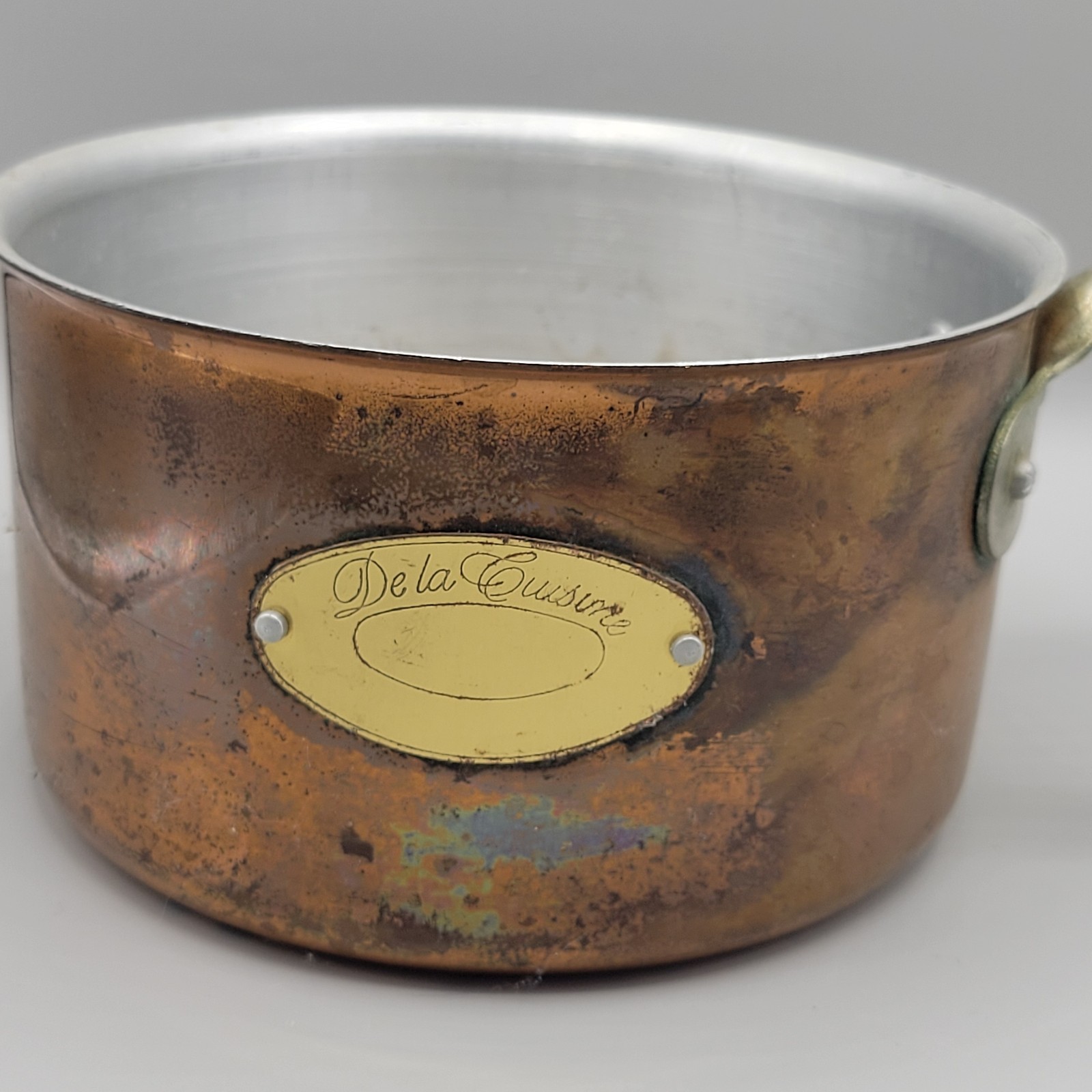 Vintage De La Cuisine copper pot sauce saute pan cookware cooking saucepan