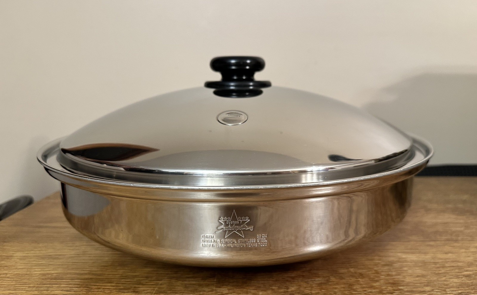Saladmaster 15-inch TP304–316 Surgical Stainless Steel Wok No Handles