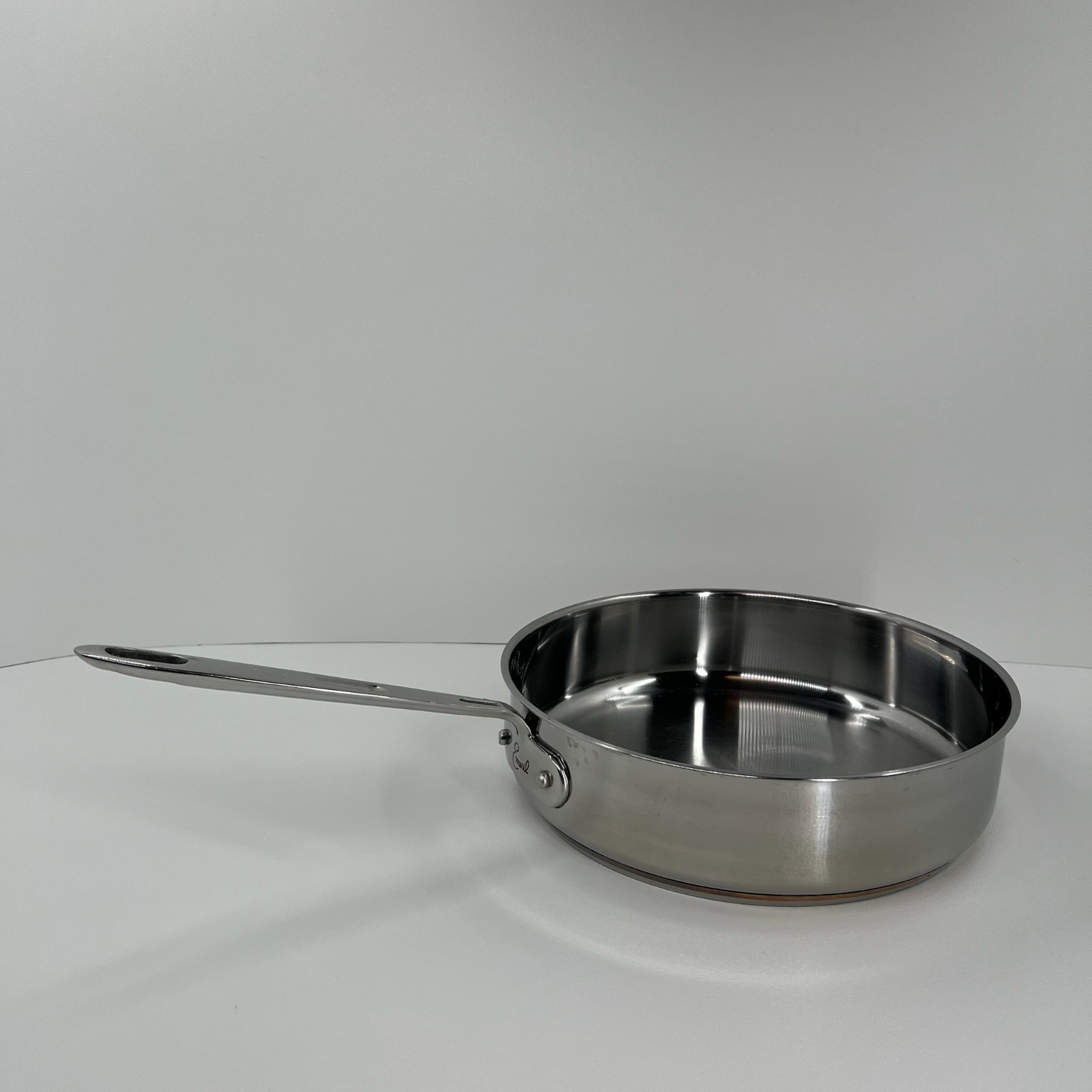 Emeril 3 Qt Saute Pan Stainless Steel Copper Core Skillet 10″ Long Handle Round