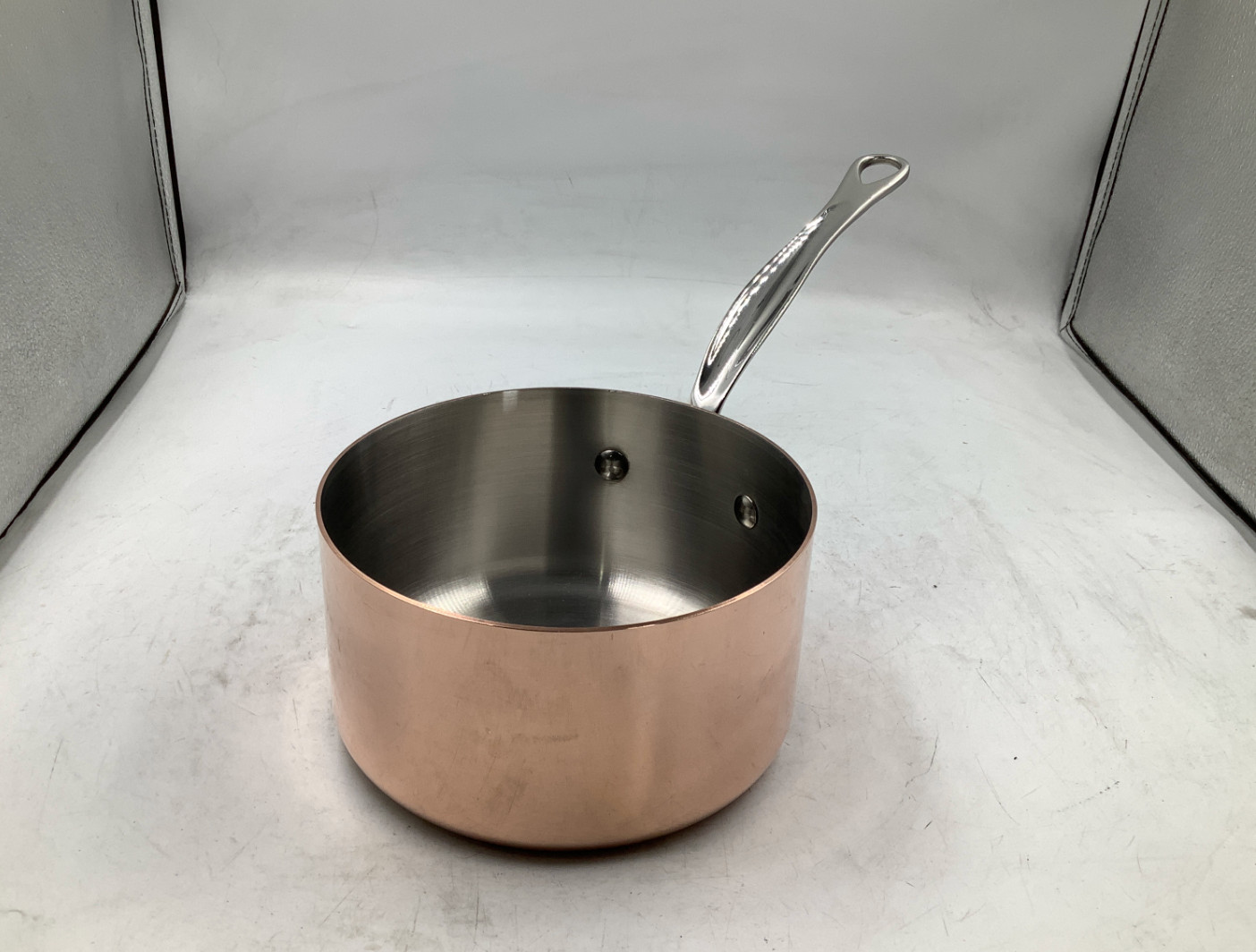 Mauviel M’Heritage 150 S Polished Copper & Stainless Steel Sauce Pan. 1.9 Qt