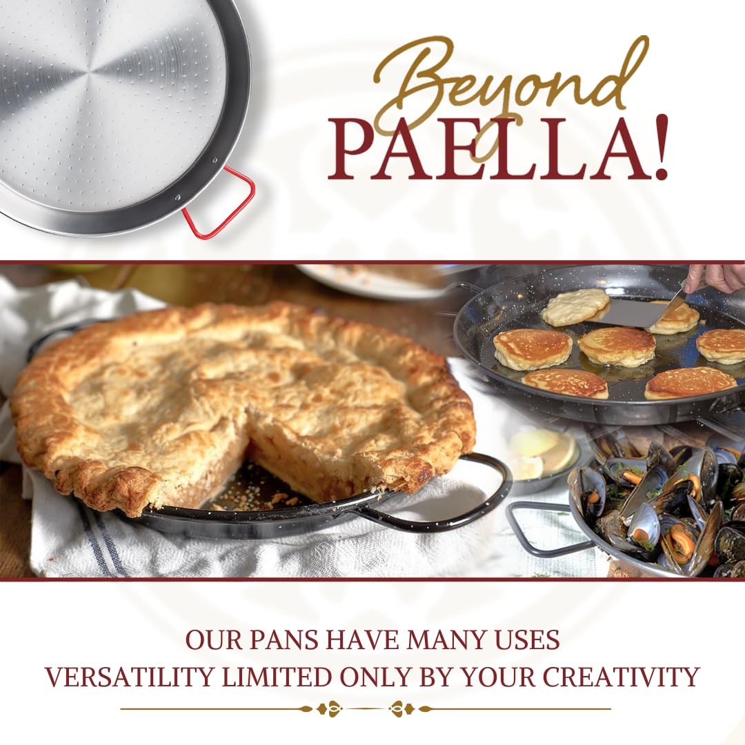 Garcima 13 1/2-Inch Pata Negra Restaurant Grade Paella Pan 34Cm Pn-13.5