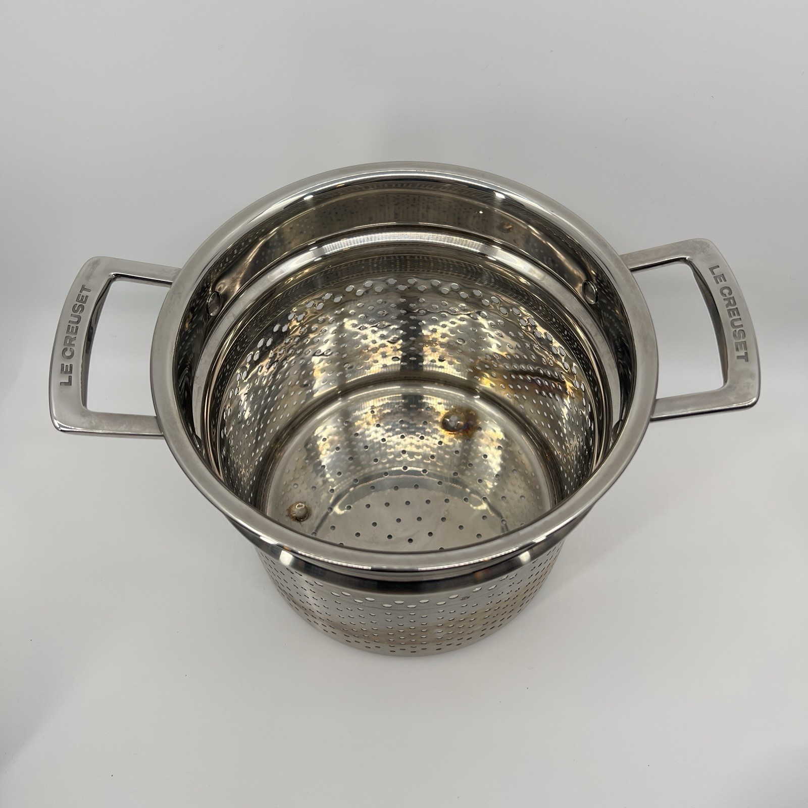 Le Creuset Colander Insert Stainless Steel Pasta & Vegetable Streamer Pot 8.5”