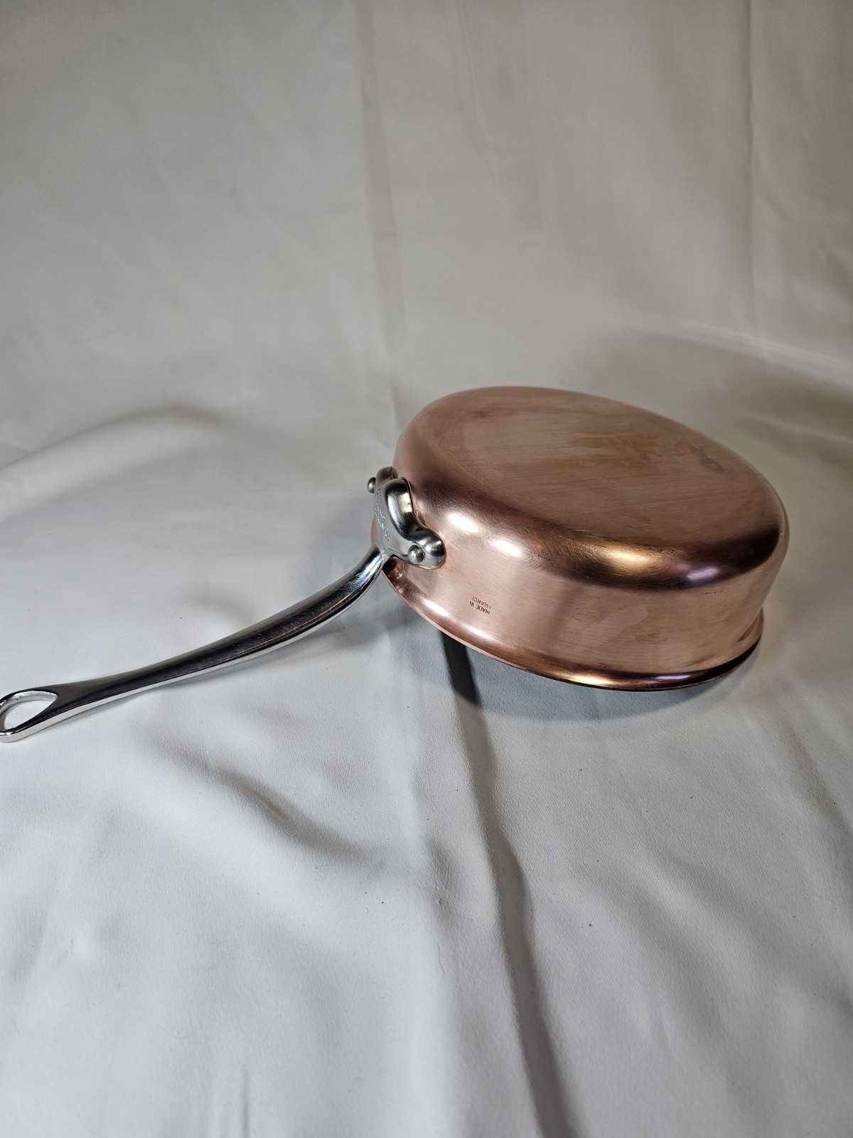 Mauviel M’Heritage Polished Copper & Stainless Steel Sauce Pan, 8×3, no lid