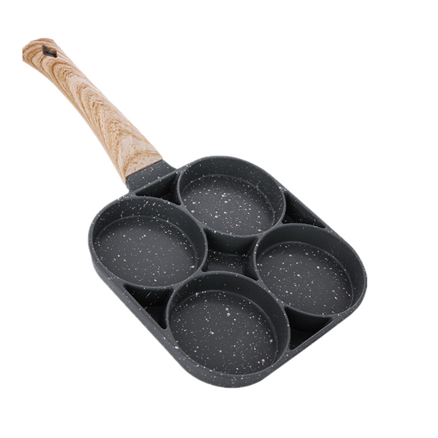 1PC 4-Cup Egg Pan Nonstick for Home Fried Egg Hamburger Frying Pan Pancake Black