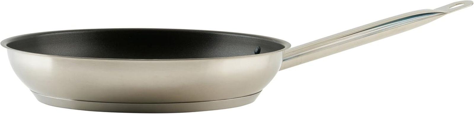 Winco Commercial-Grade Stainless Steel Fry Pan, Non-Stick, 11″