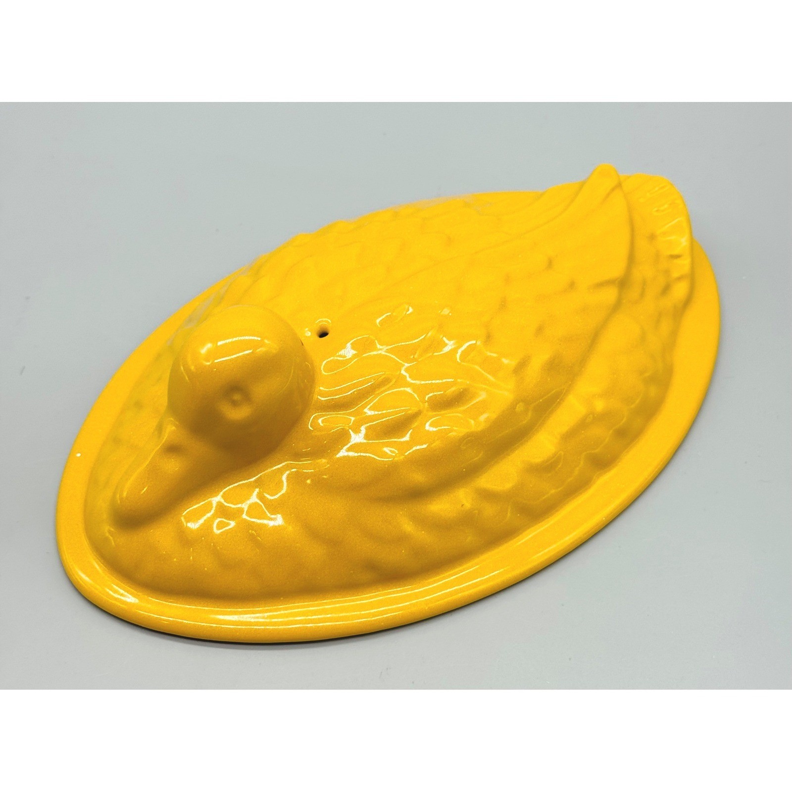 Chasseur France Yellow Duck Enameled Cast Iron Pate Terrine Mold 1.25 Quarts