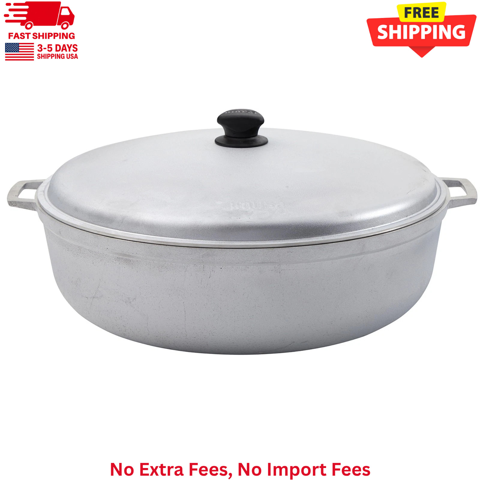 11.6qt Cast Aluminum Caldero – 36cm New