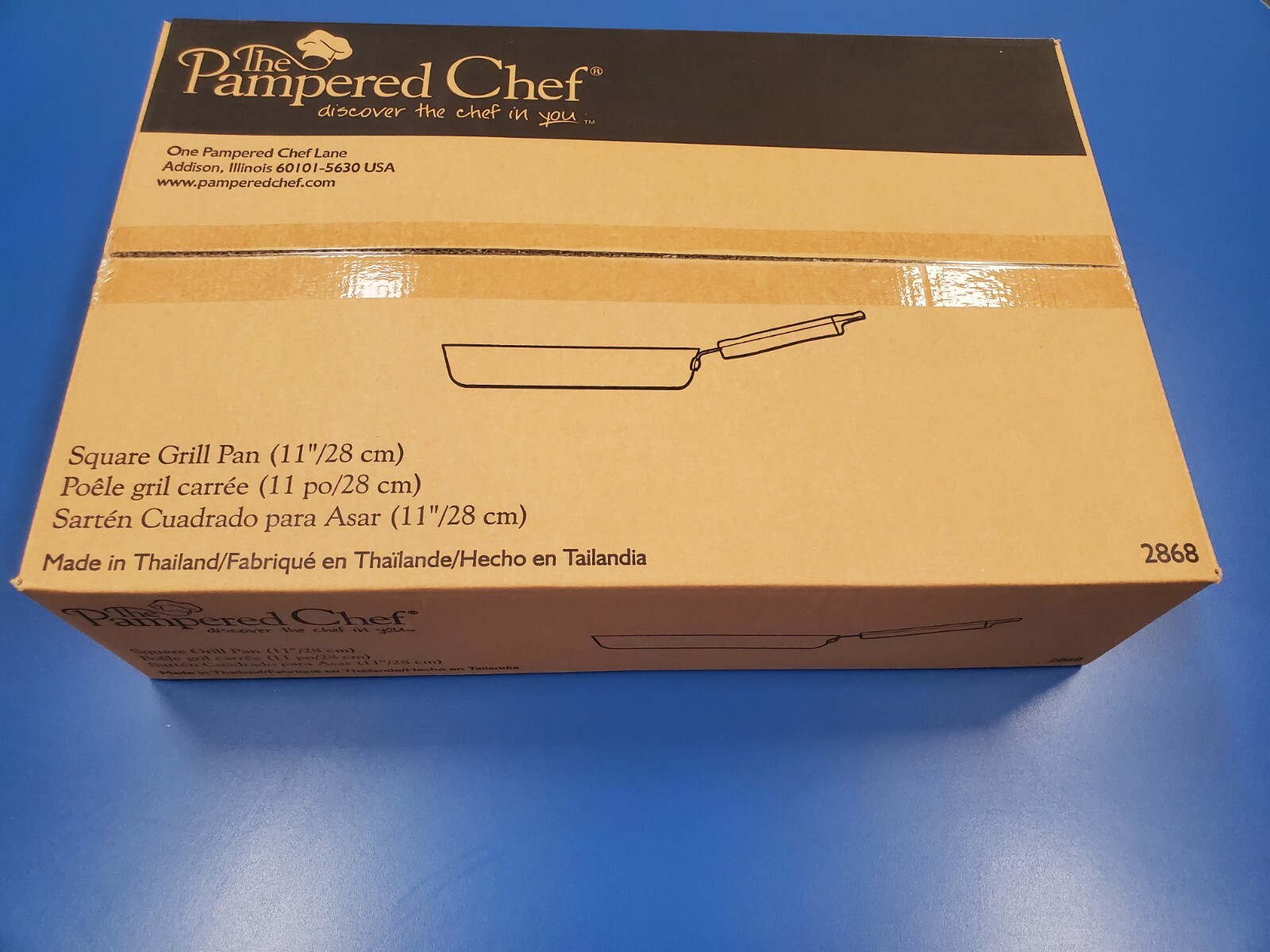 Pampered Chef Square Grill Non Stick 11″ Pan New in the box