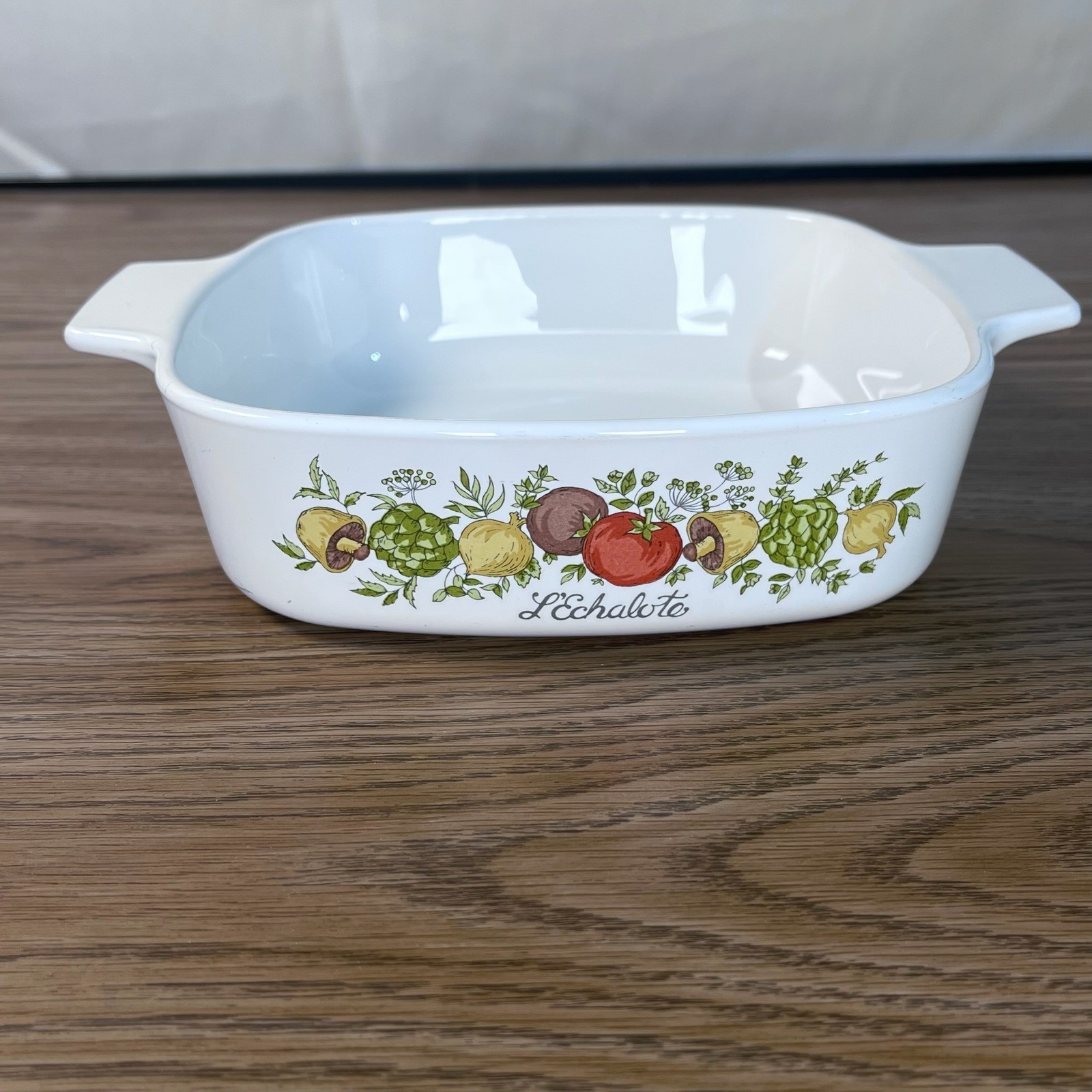 Corning Ware Spice O Life Casserole Dish 1 Quart White Good L’Echalote A-1-B