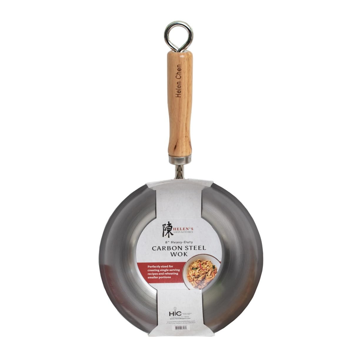 Helen’s Asian Kitchen Wok, Carbon Steel, 8-Inch, for Single-Serve or Smaller Por