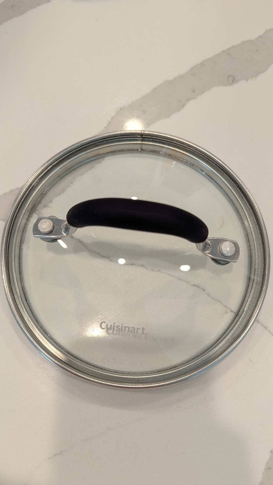 Cuisinart Glass Pan Pot Lid With 6’’ Inner Lip To Lip 5 3/8’’