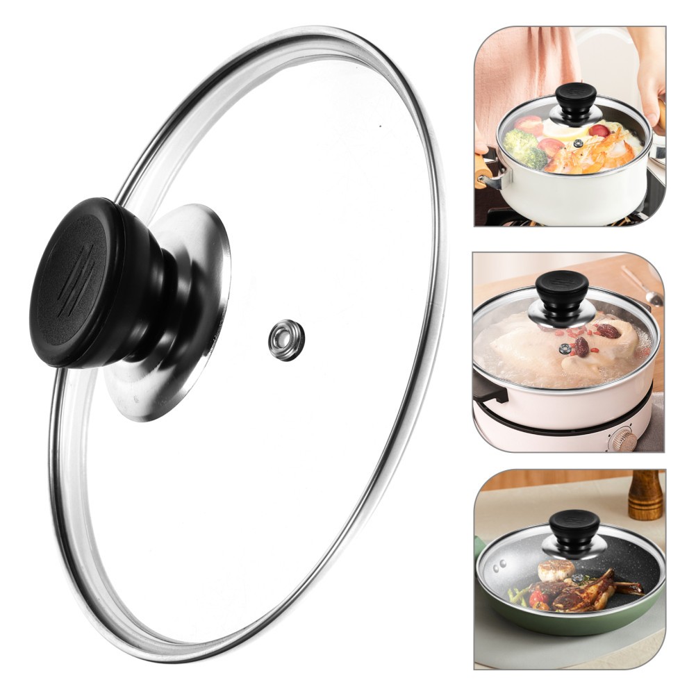 Replacement Lid Cookware Cover Small for Pan Glass Saucepan Anti-scald Pot Cap