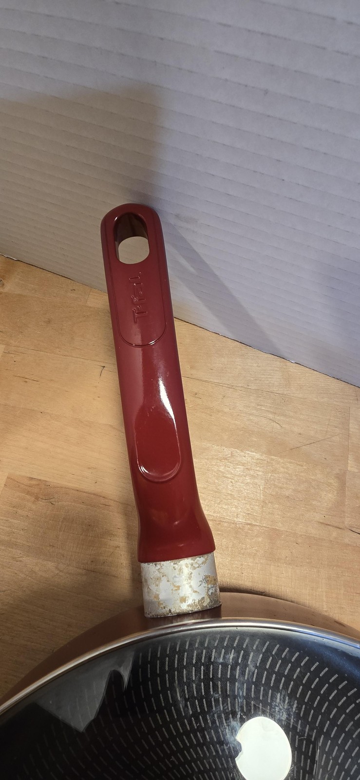 T-fal Red Nonstick Saute Pan With Glass Lid 11 Inch Aluminum Cookware Skillet