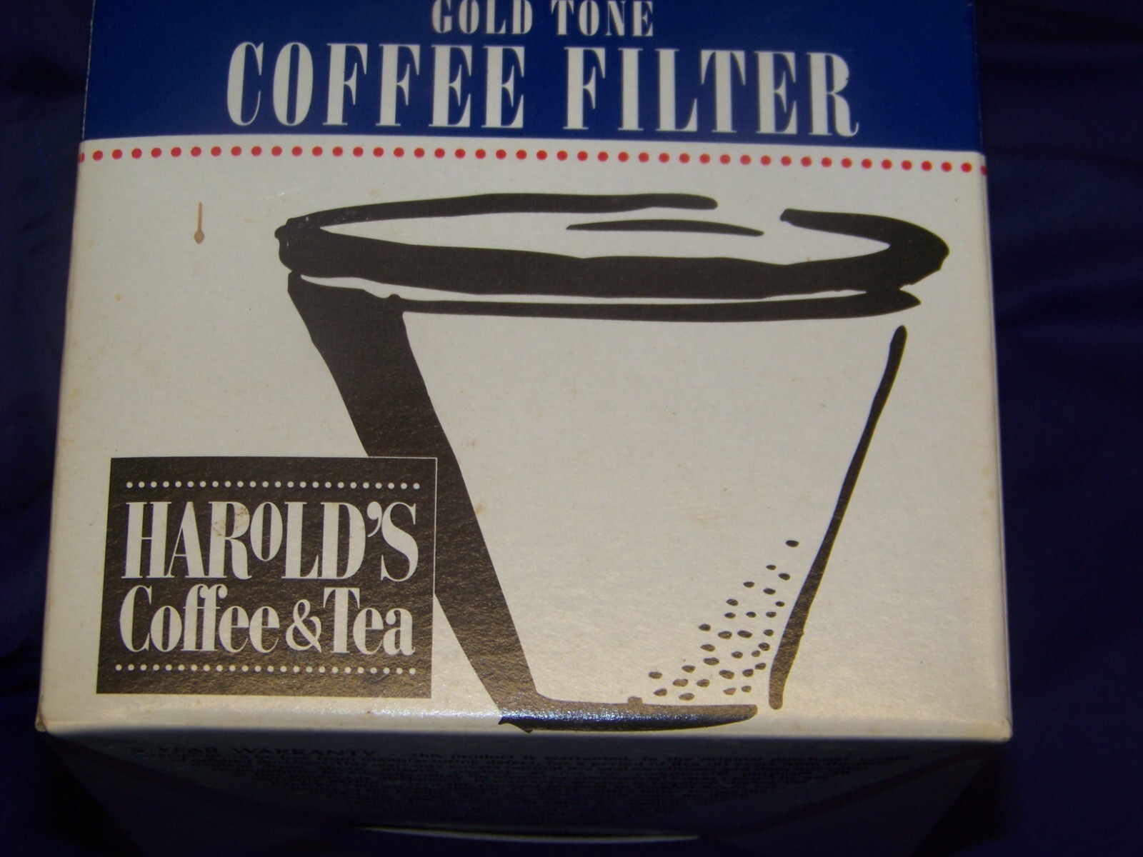 Harold Stainless Steel Gold Tone Reusable Coffee Filter # 2 New (2 PCS)