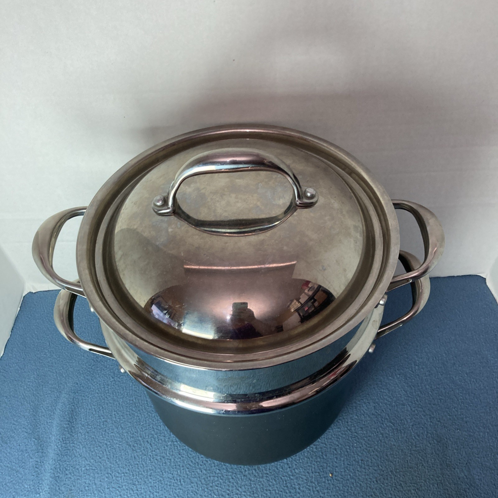 Kirkland Signature NSF Hard-Anodized Aluminum 8QT(7.5L) Stockpot w/Steamer & Lid