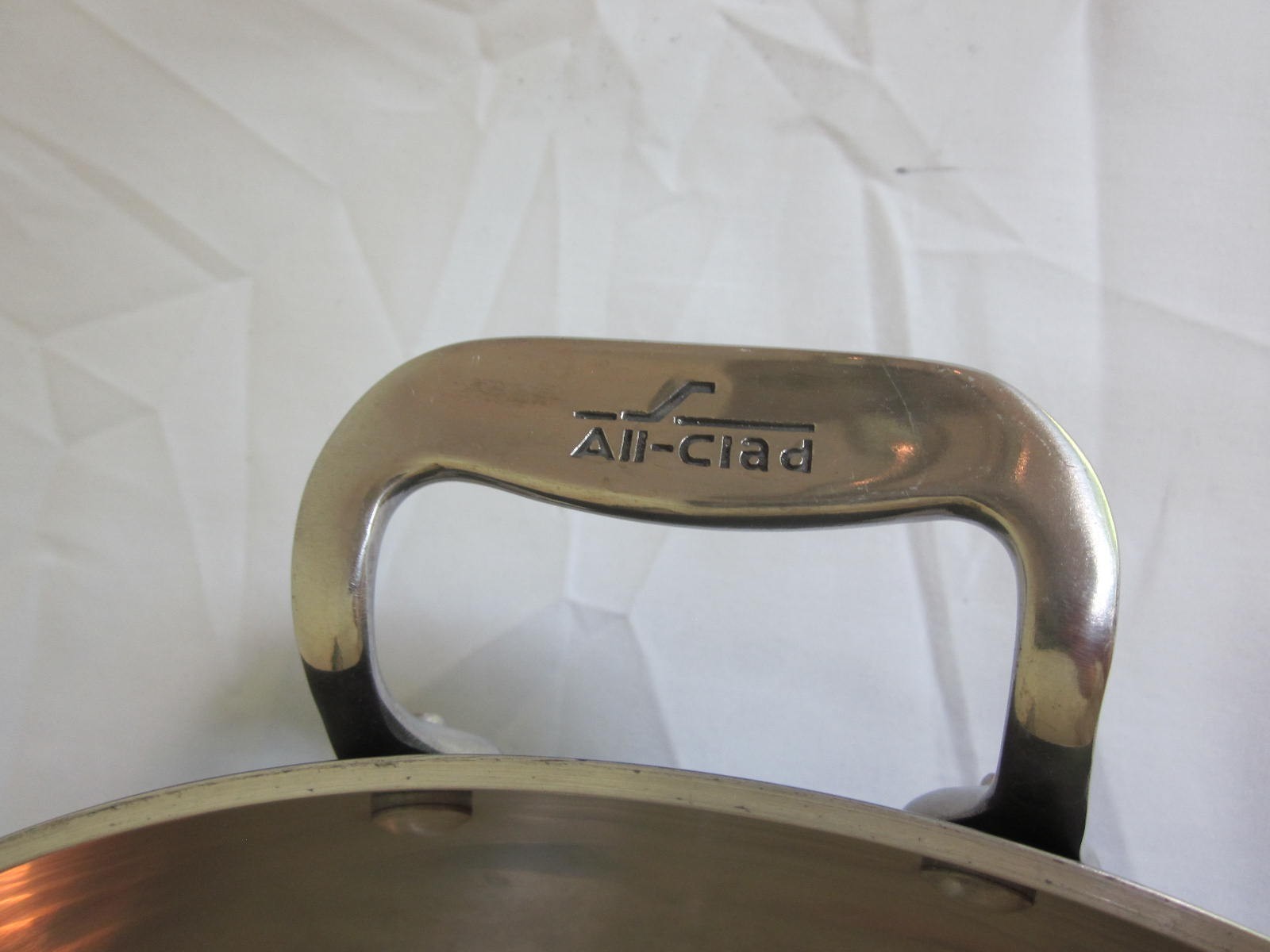 All Clad LTD 12 Stainless Steel Stir Fry Wok Pan Flat Bottom Beautiful Condition