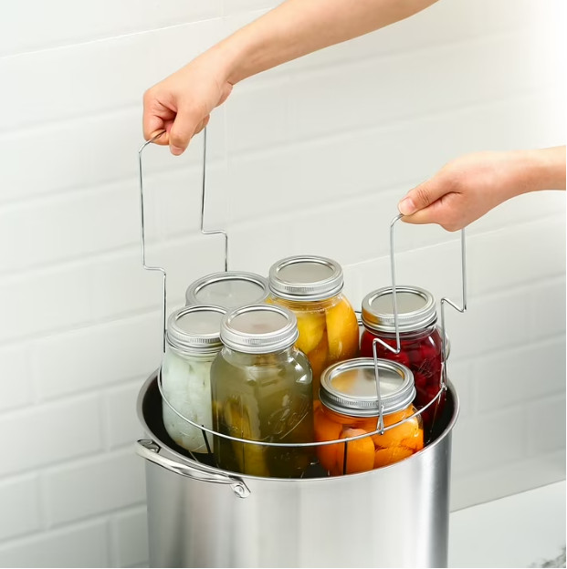21.5 Quart Stainless Steel Canning Pot with Rack for Home Preserving