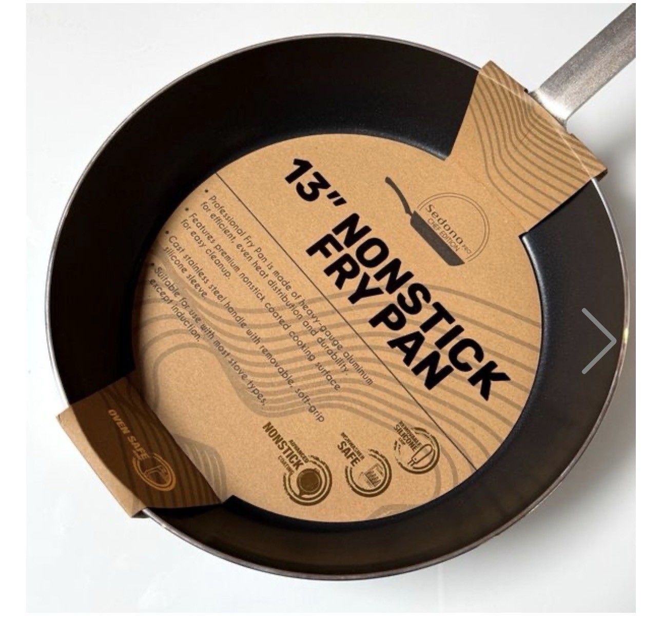 Sedona Pro Chef 13″ Nonstick Aluminum Skillet Heavy-Gauge Dishwasher Safe