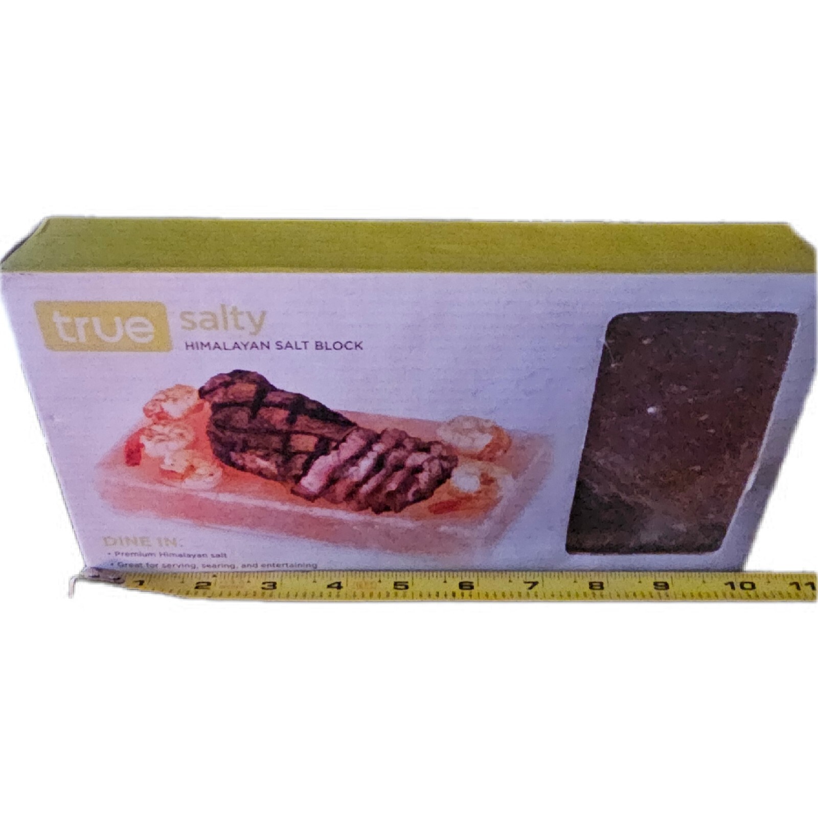 TRUE Salty Himalayan Salt Block 10″ x 5.5″ x 1 3/4″ NEW IN BOX