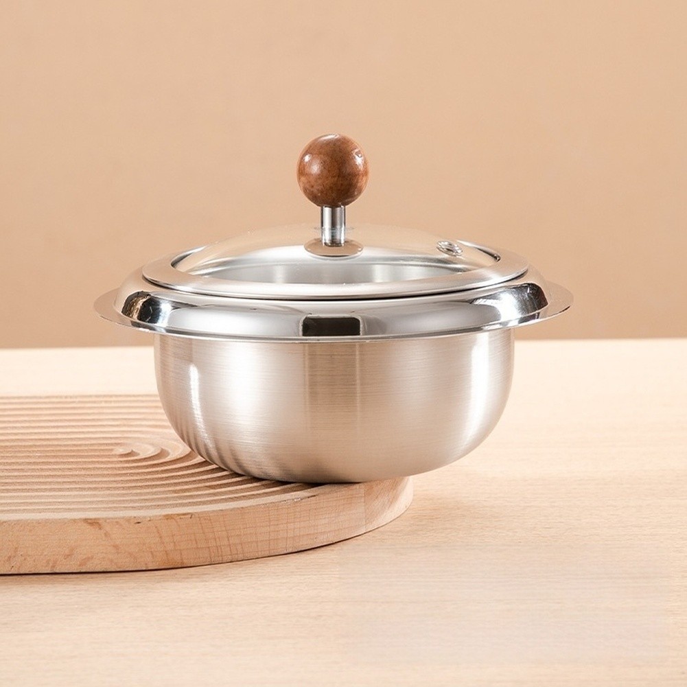 For Induction Use 304 Stainless Steel Mixing Pot for Korean Bibimbap and Salads