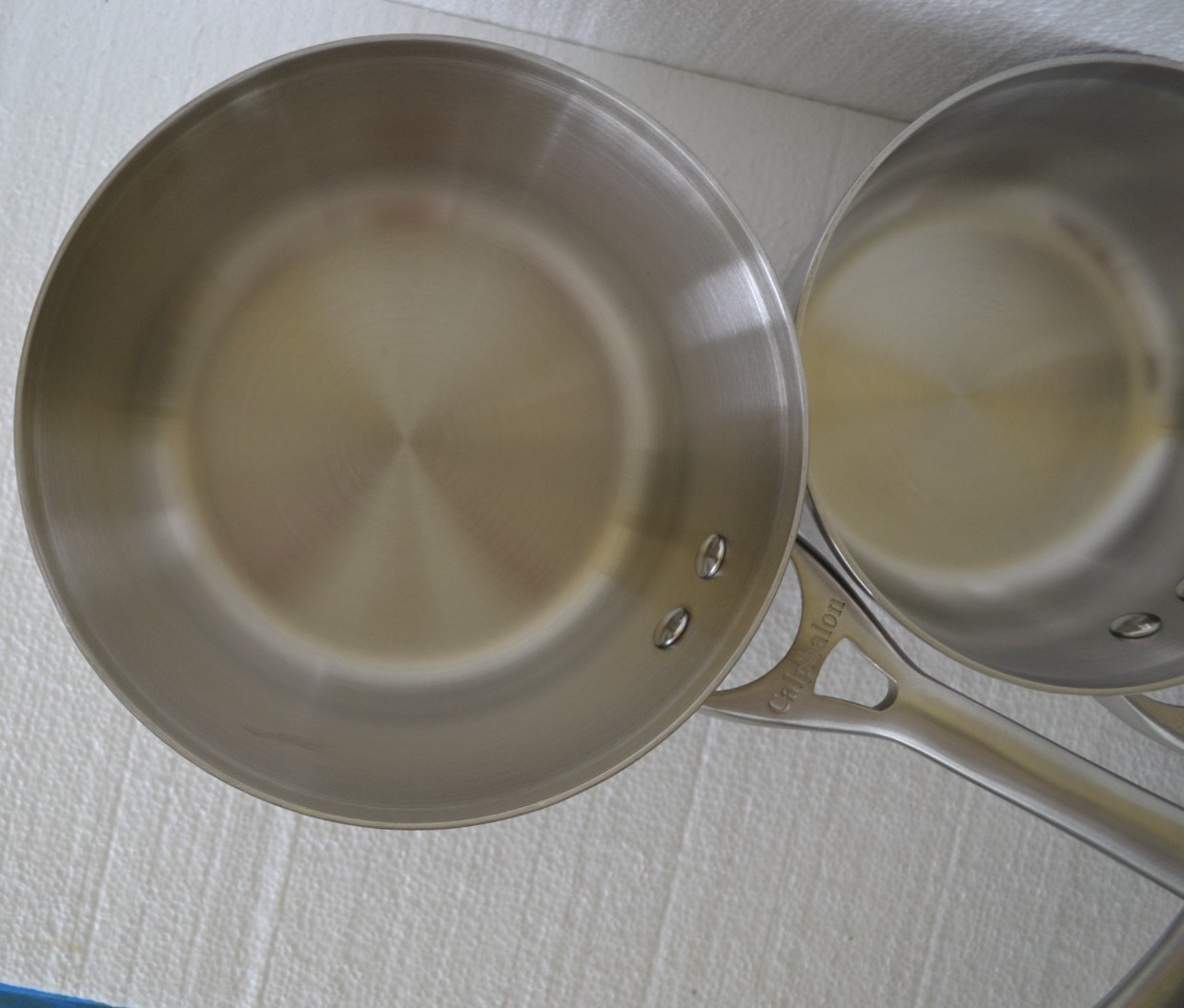 Calphalon Contemporary Stainless 2.5 Qt & 1.5Qt. Saucepans, 8” Frypan