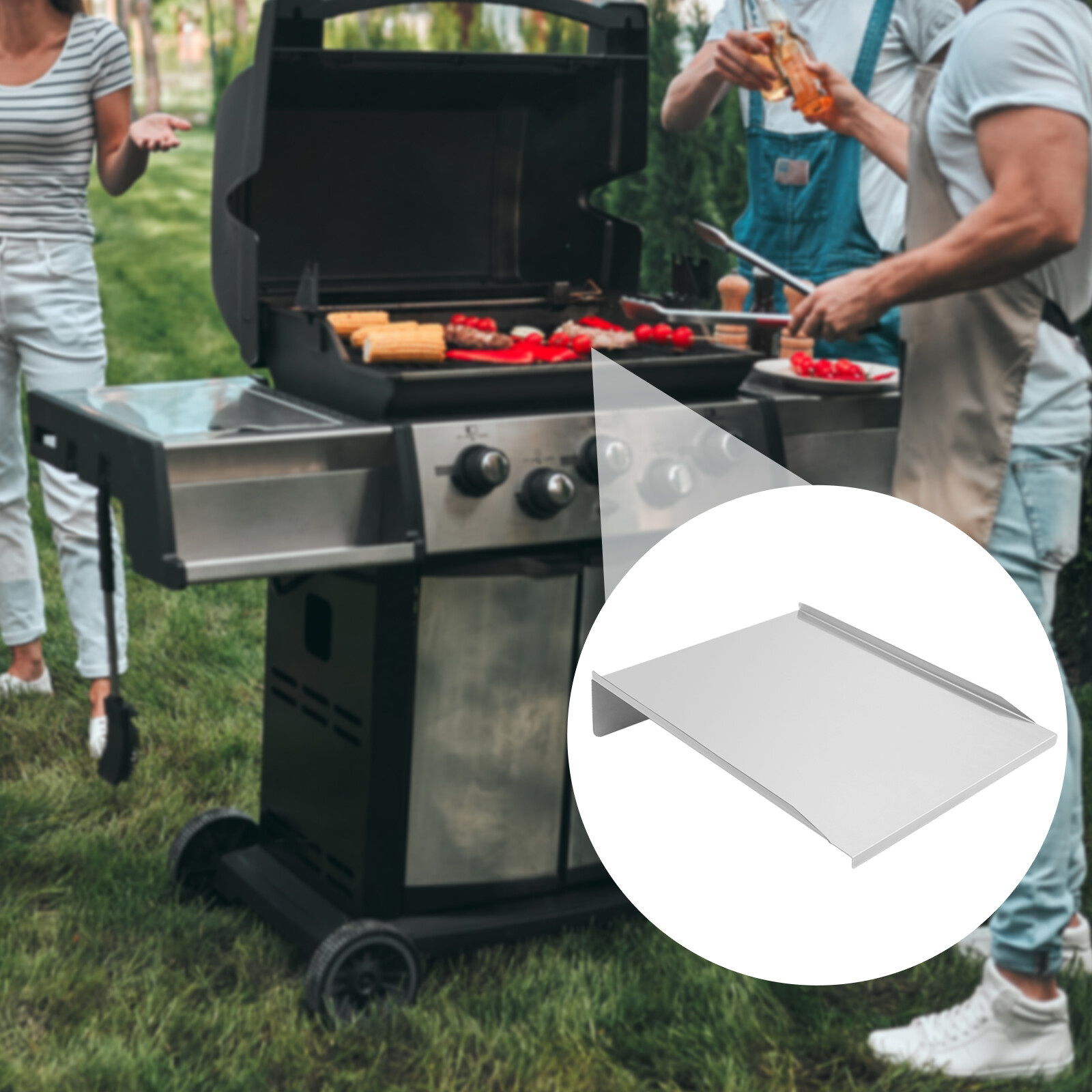32.5*15.75in Drip Pan, Drip Tray Liners Kit, Stainless Steel Grease Drip Tray