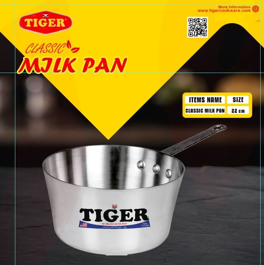 Tiger Aluminium Milk/Sauce Pan /Tea Pot 22 cm Commercial Heavy Duty
