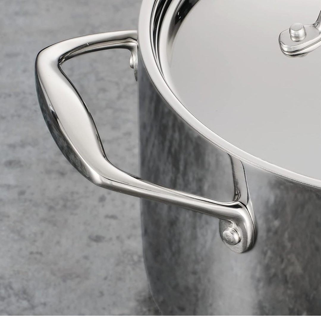 Tramontina Tri-Ply Clad 4 Qt Stainless Steel Sauce Pan w/ Lid Induction New