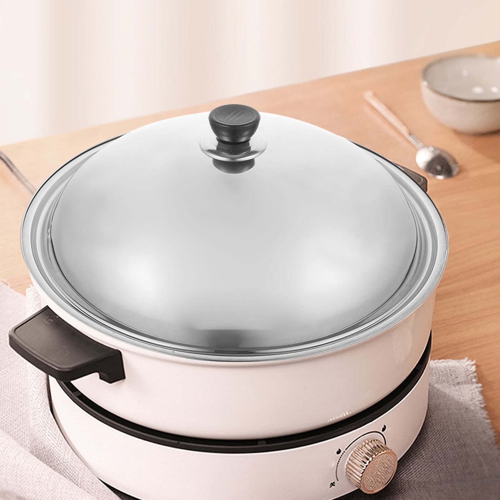 Stainless Steel Pot Lid 15 Inch Lid for Frying Pan Wok 15 Universal Pan Cover…