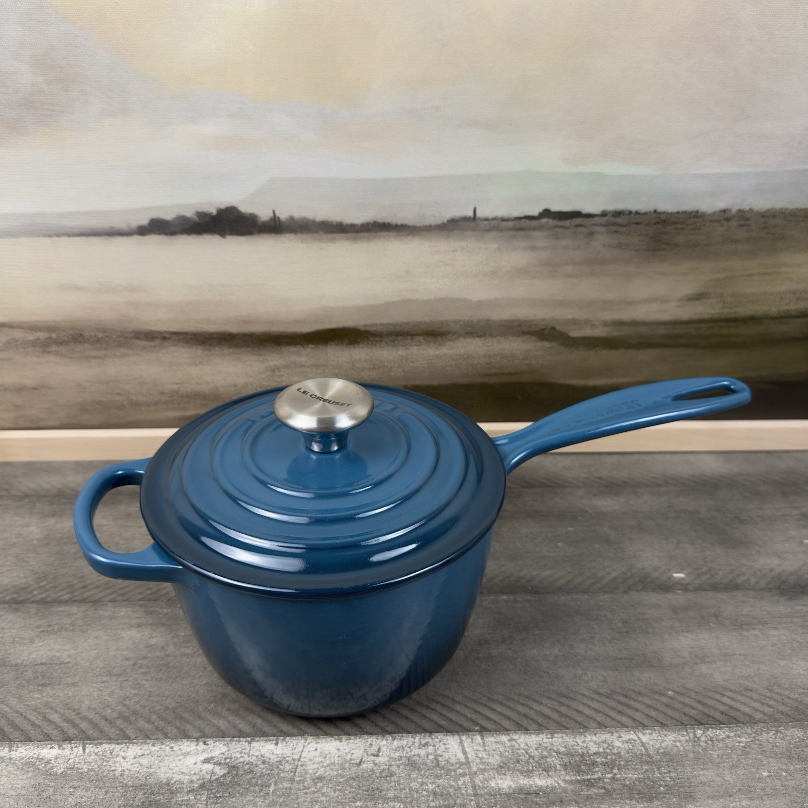 Le Creuset Signature Enameled Cast Iron Saucepan 1 3/4-Qt. Deep Teal *Read