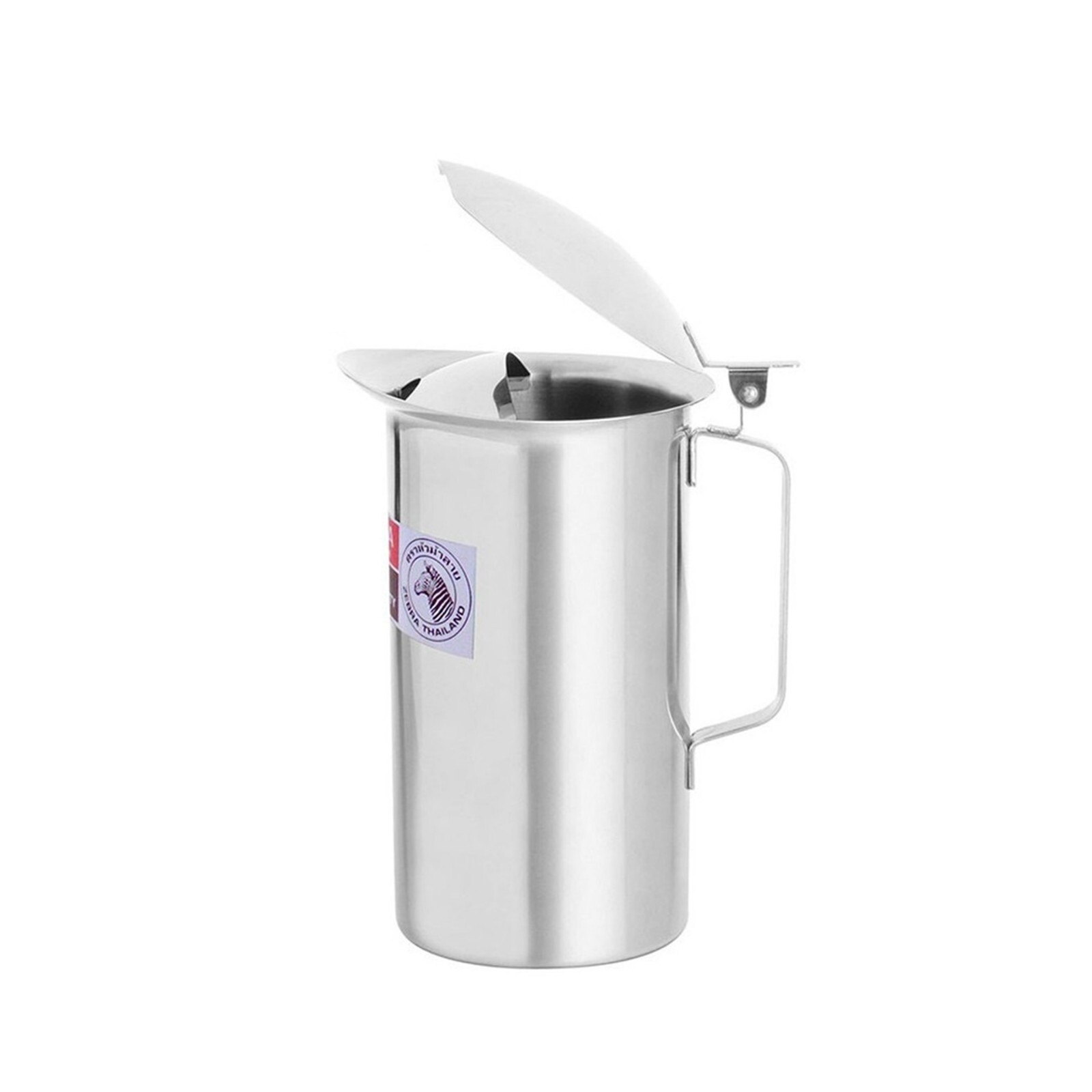 Thai Zebra Brand Water Jug Pouring Mouth with Lid Kitchenware Stainless 11cm