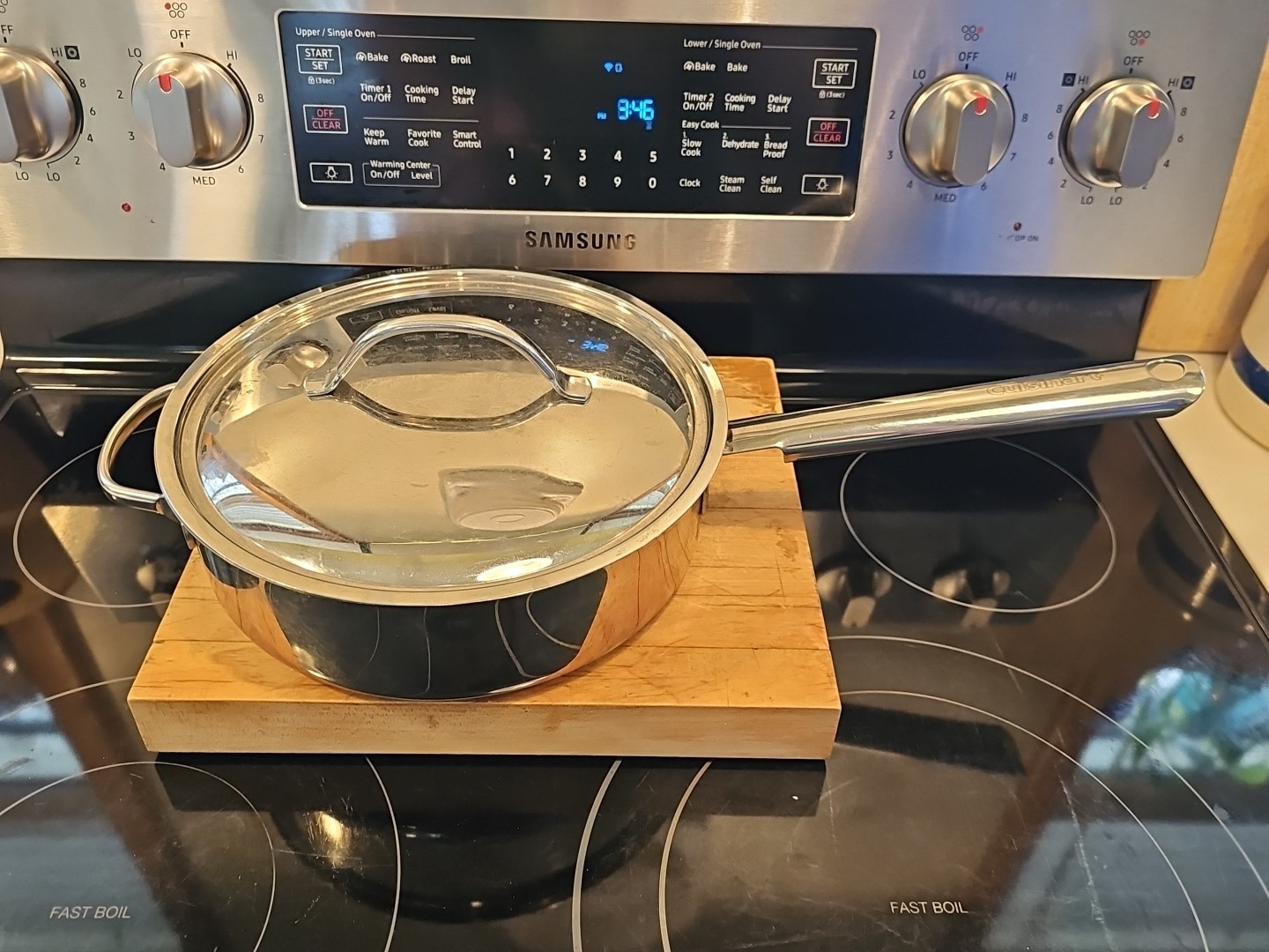 cuisinart 10″ saute’ pan 933-24h ss with helper handle round handle