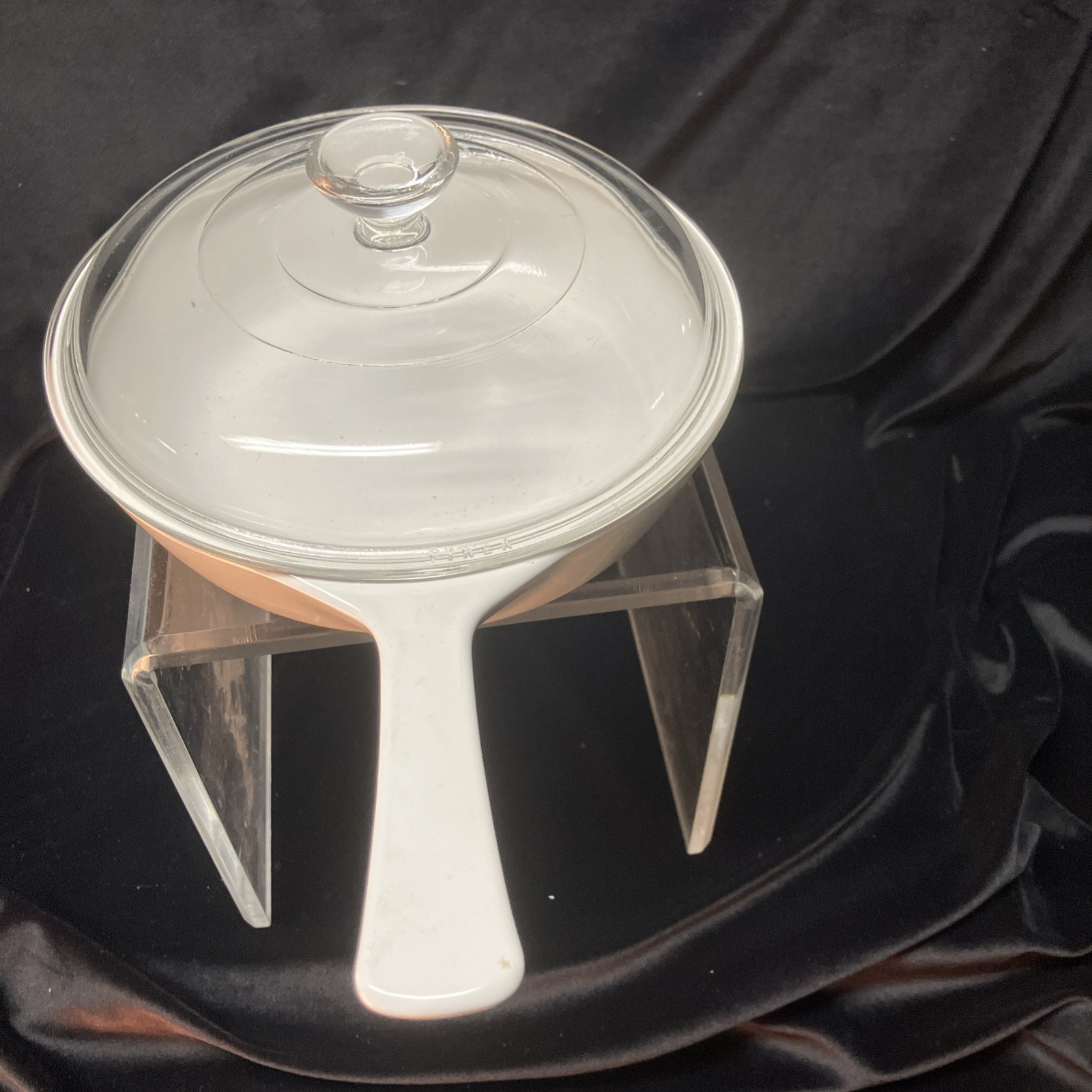 Corning Ware Blue Cornflower Skillet 6½” P-83 & Pyrex Lid Fry Pan Cookware Vtg.