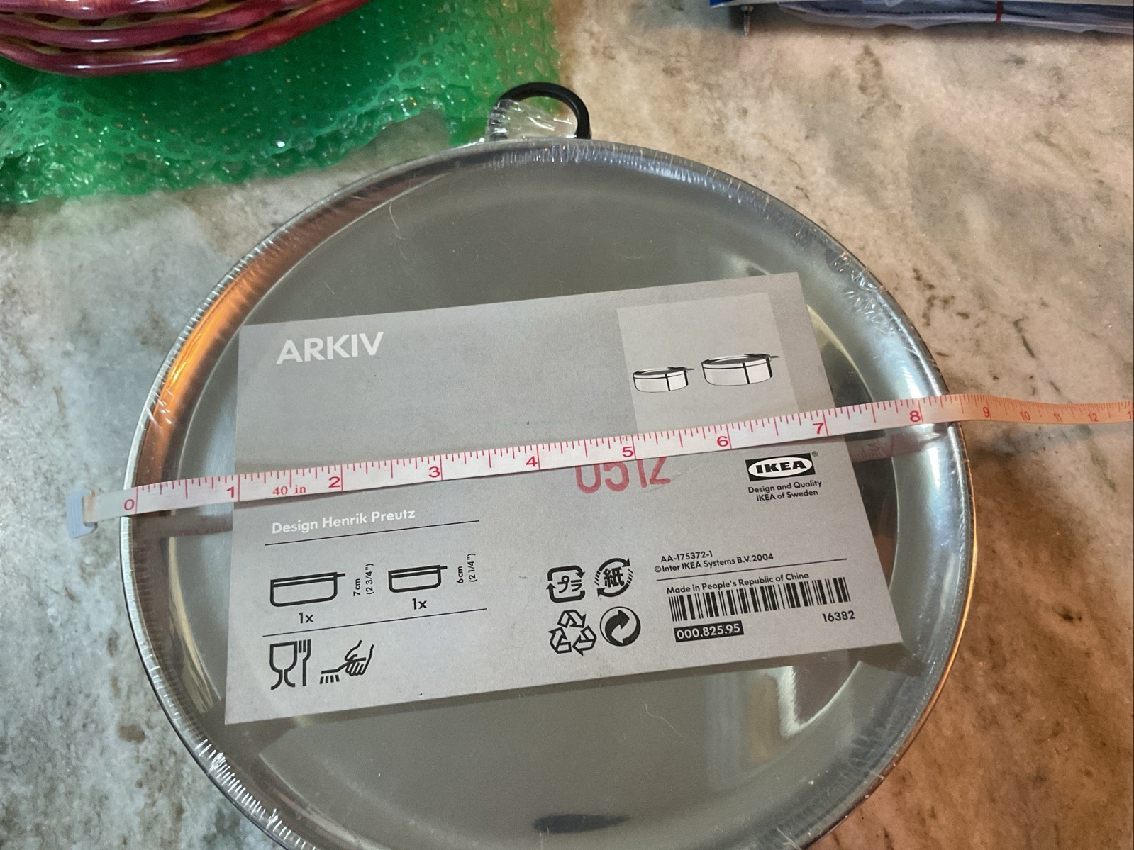 IKEA ARKIV Set of 2 Metal Pots with Lids 7 Cm and 6 Cm Stainless Steel New NIB