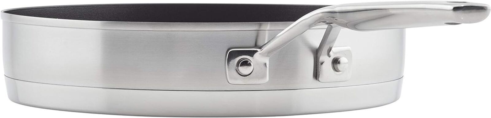 3-Ply Cookware Pots Pans Set W/ Lids Stainless Steel Kitchen Durable 10 Pieces