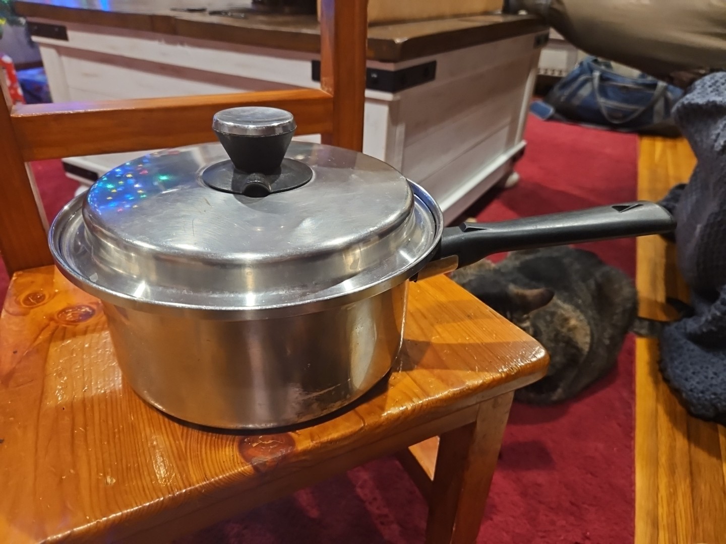 Vintage Heavy Duty Hall Craft 10 Cup Saucepan w Lid Stainless Steel