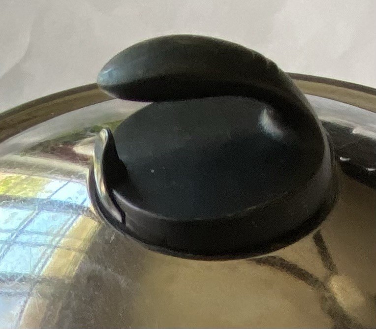 11.” Stainless Steel Replacement Pot Lid Adjustable Steam Vent Black Handle