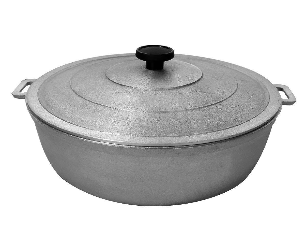 Aluminum Caldera Dutch Oven Cast Aluminum Cookware 3.4 Quart, Silver