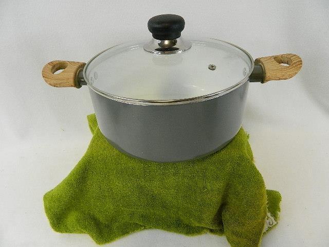 Masterclass Premium Cookware Collection 9.5″ Stock Pot wLid 5 qt Slate Gray Blue