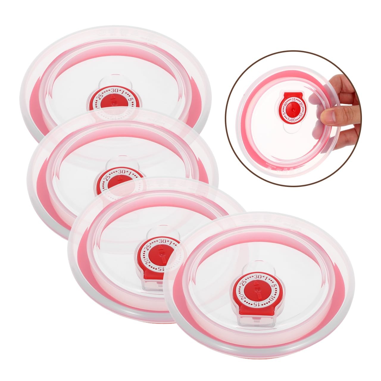 4.5in Silicone Bowl Covers Reusable Lids for Bowls Food Storage Airtight Leak…